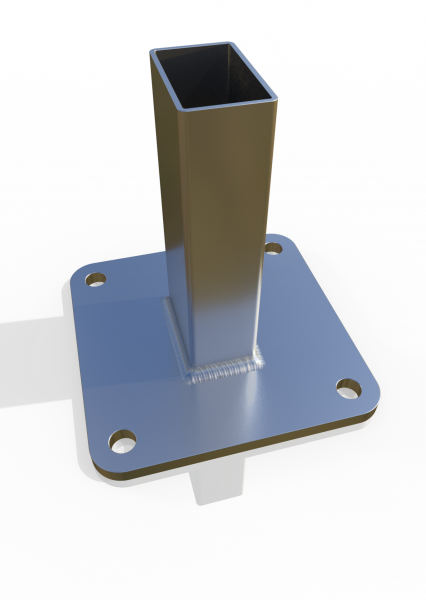 Insertion foot for row posts ECONFENCE® 140x140x8mm