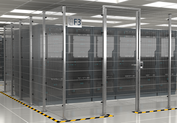 Rasterwand voor IT-datacenter Modulair systeem ECONFENCE® BASISLIJN ZINK HOOGTE 2000MM