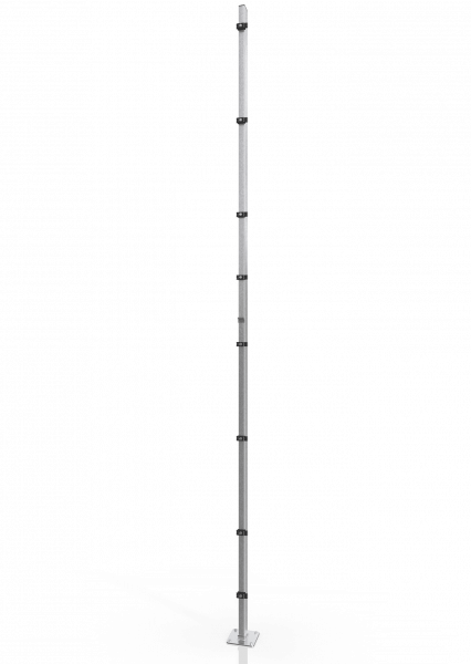 Row posts ECONFENCE® BASIC LINE ZINC 60x40x4000MM