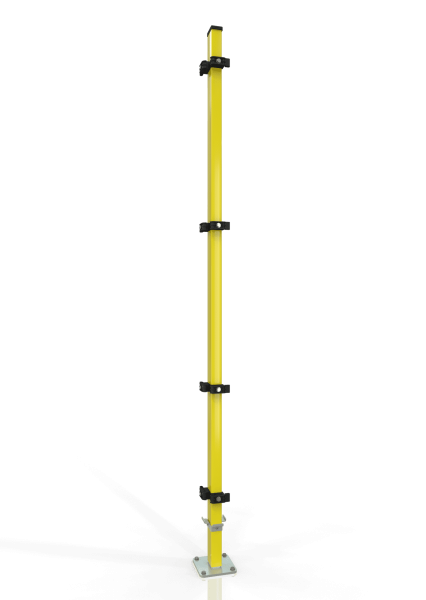 Universele hoekpaal voor machineafschermingen ECONFENCE® BASIC LINE 60x40x2200mm RAL-1021